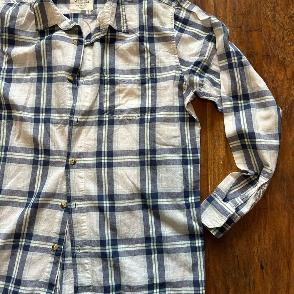 Wrangler Jeans CO. Button Up Shirt Men's Medium Long Sleeve Multi Plaid Cotton - Picture 2 of 7